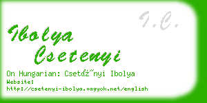 ibolya csetenyi business card